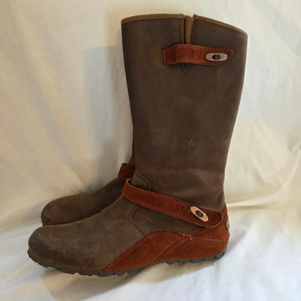 Merrell Womens Haven Autumn Cinammon Boots Size 7.5 Leather Suede Waterproof